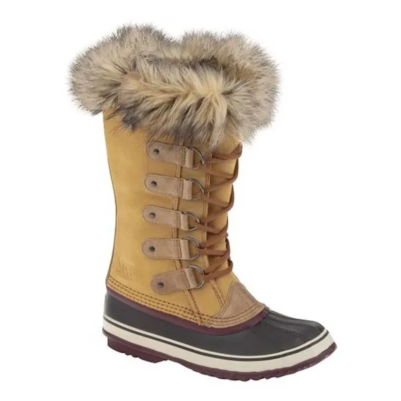 SOREL Joan of Arctic Leather Faux Fur Waterproof Knee High Winter Boots, NL1540