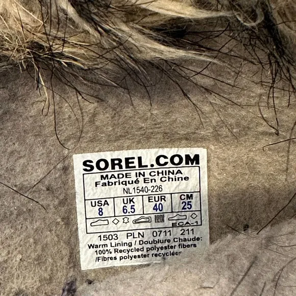 SOREL Joan of Arctic Leather Faux Fur Waterproof Knee High Winter Boots, NL1540
