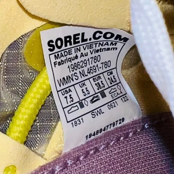 Sorel Kinetic Breakthru Tech &quot;Tranquil Yellow&quot; NL4691-780 Women's 7.5