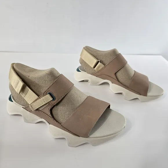 Sorel Kinetic Impact II Sling Low Sandal Honest Beige Sea Salt NIB Size 7 NEW