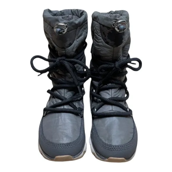 Sorel Kinetic Waterproof Winter Boots 7 Insulated Fleece Lined Gray