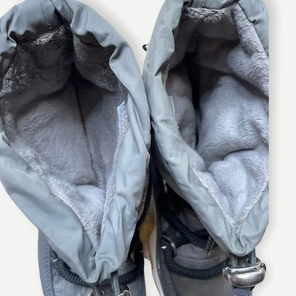Sorel Kinetic Waterproof Winter Boots 7 Insulated Fleece Lined Gray