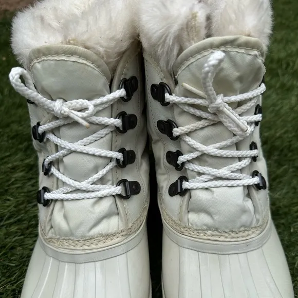 Sorel Vintage 90’s Kaufman Manitou Lace Up Ankle Insulated Winter Fur Duck Boots