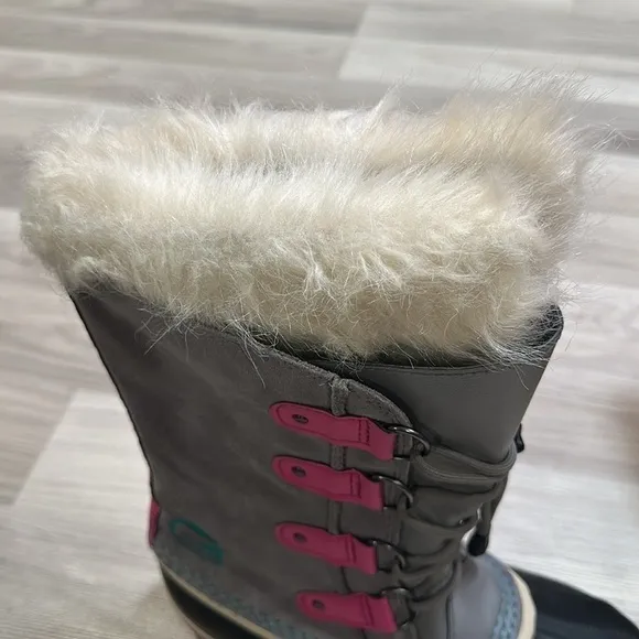 Sorel Winter Snow Insulated Waterproof Pink Gray Lace Up Boots WOMENS SIZE 6