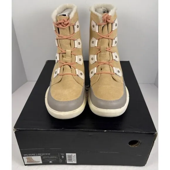 Sorel Women's Explorer II Joan Felt Waterproof Insulated Nova Sand Women's Sz 9