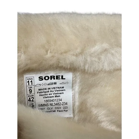 Sorel Womens Suede Snow Angel Waterproof Winter Boots Size US 11 Tan And Black