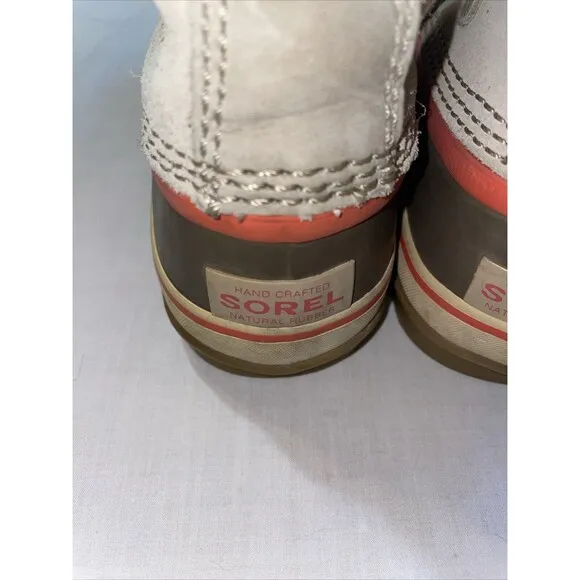 Sorel Women’s Winter Boots Size 6.5 M Tan Leather Warmth Waterproof Insulated