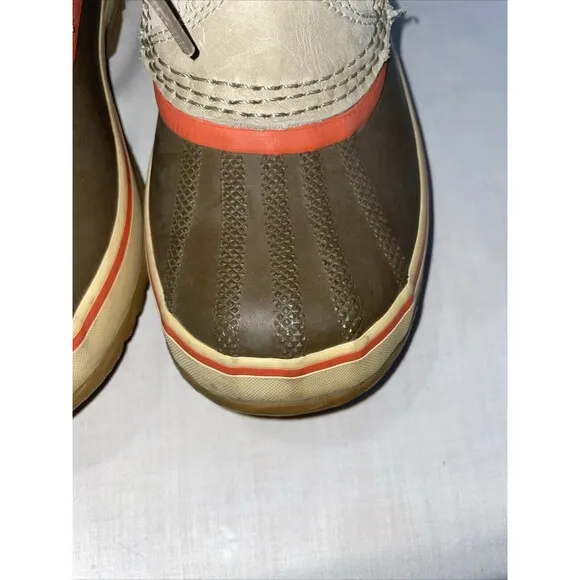 Sorel Women’s Winter Boots Size 6.5 M Tan Leather Warmth Waterproof Insulated