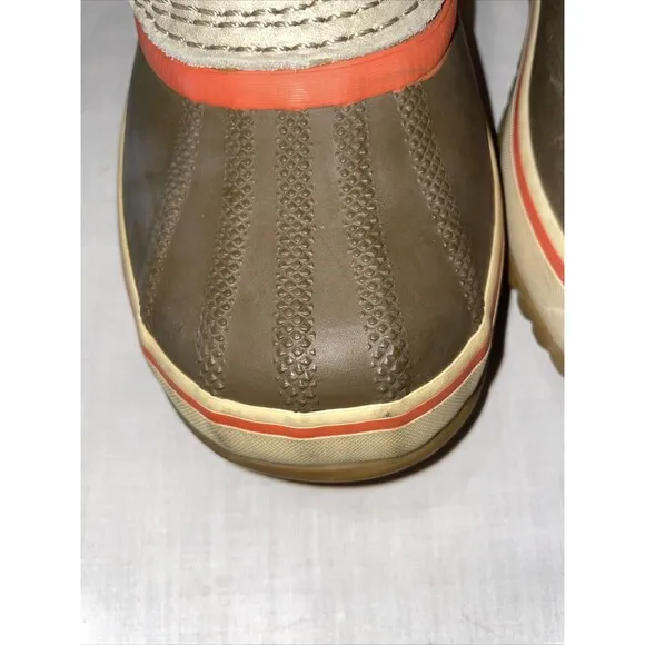 Sorel Women’s Winter Boots Size 6.5 M Tan Leather Warmth Waterproof Insulated
