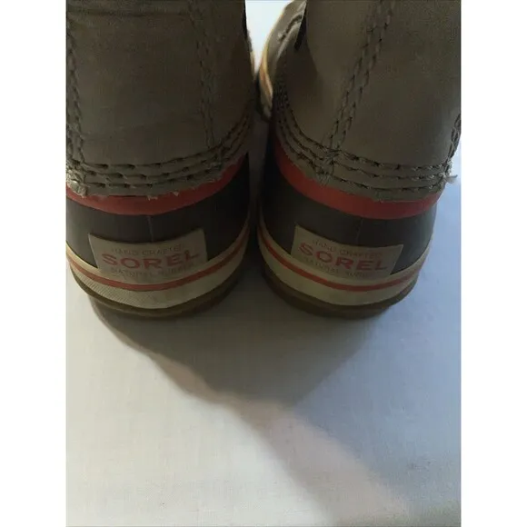 Sorel Women’s Winter Boots Size 6.5 M Tan Leather Warmth Waterproof Insulated