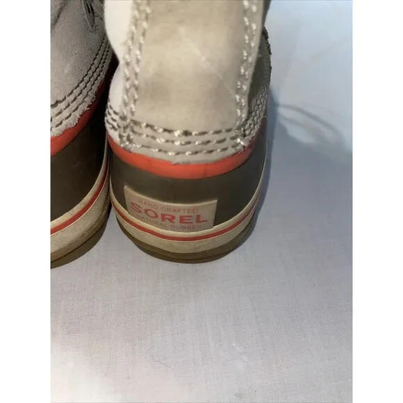 Sorel Women’s Winter Boots Size 6.5 M Tan Leather Warmth Waterproof Insulated