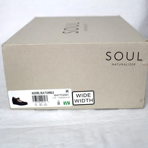SOUL by Naturalizer Adore Mary Jane Wedge Size 8W NIB