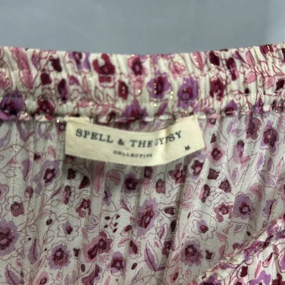 Spell &amp; The Gypsy Winona Midi Skirt in Berry Size Medium Like New