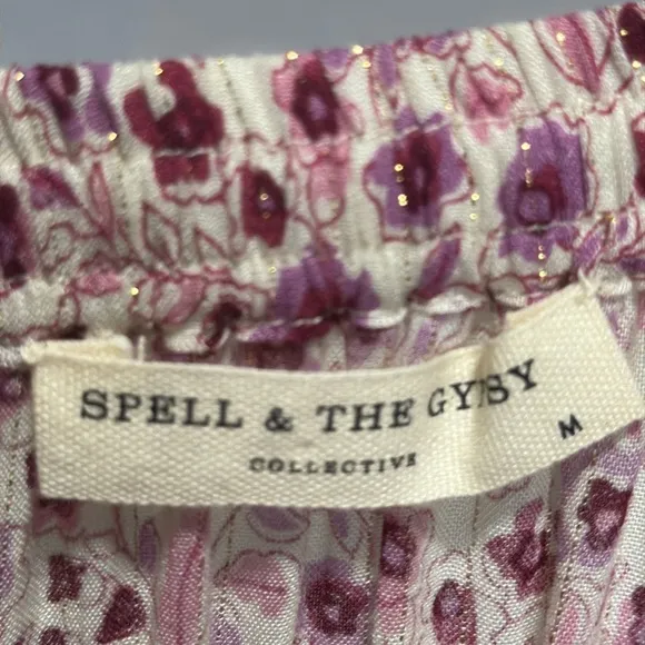 Spell &amp; The Gypsy Winona Midi Skirt in Berry Size Medium Like New