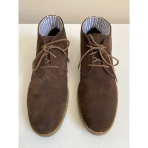 Sperry Newman Chukka Men's Boots Dark Brown Suede Water Resistant Upper NWOB 10M