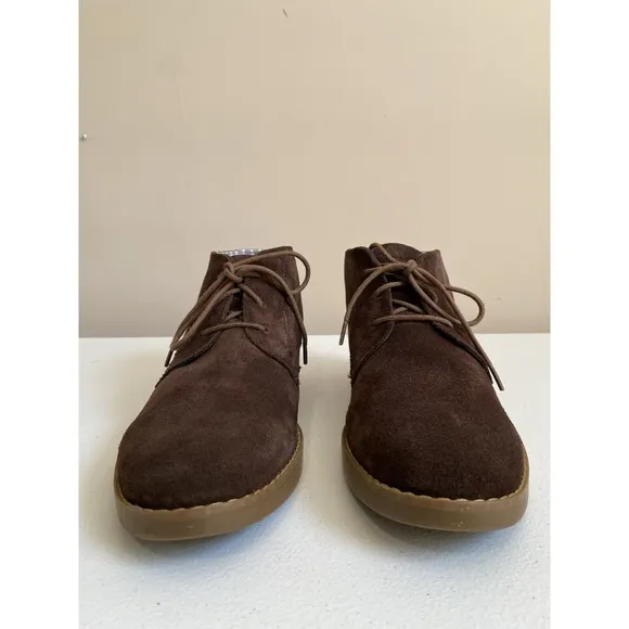Sperry Newman Chukka Men's Boots Dark Brown Suede Water Resistant Upper NWOB 10M