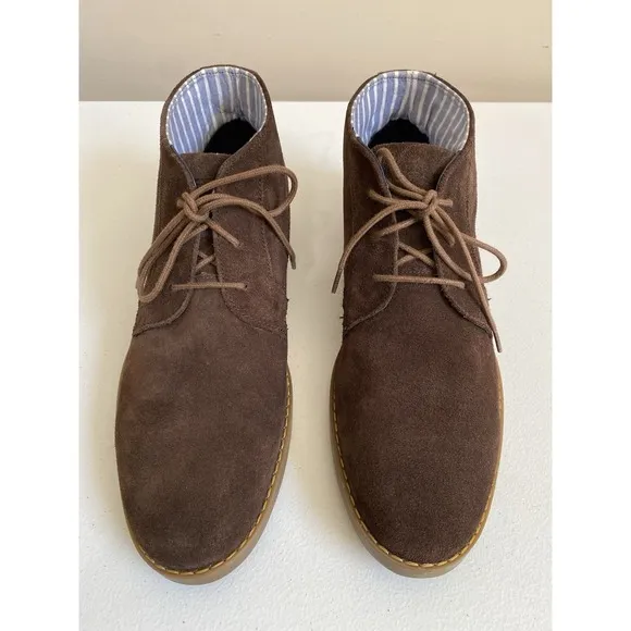 Sperry Newman Chukka Men's Boots Dark Brown Suede Water Resistant Upper NWOB 10M