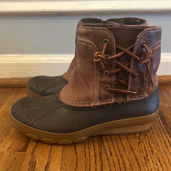 Sperry Saltwater Rubber Waterproof Duck Rain Boots - Women's size 6M