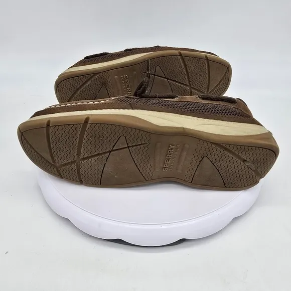 Sperry Shoes Boy's 6 Top Sider Boat Lanyard Cigar Brown Casual MYB54294A