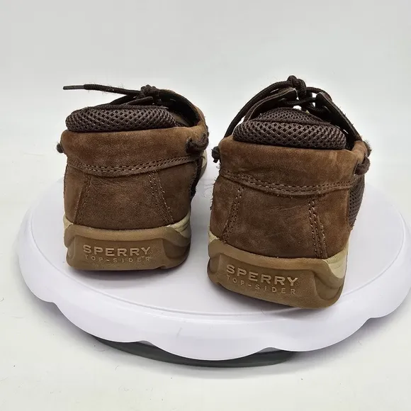 Sperry Shoes Boy's 6 Top Sider Boat Lanyard Cigar Brown Casual MYB54294A