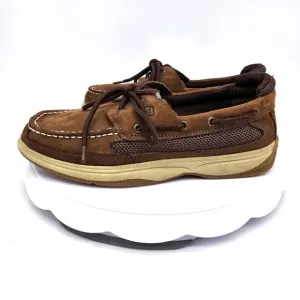 Sperry Shoes Boy's 6 Top Sider Boat Lanyard Cigar Brown Casual MYB54294A