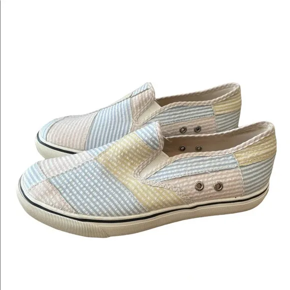Sperry Top-Sider Pastel Striped Textile Casual Loafers Shoes
