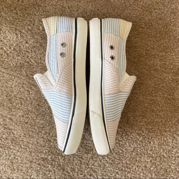Sperry Top-Sider Pastel Striped Textile Casual Loafers Shoes