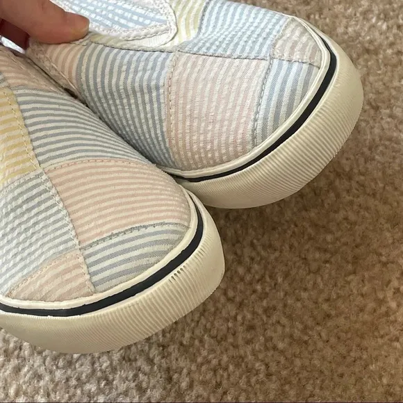 Sperry Top-Sider Pastel Striped Textile Casual Loafers Shoes
