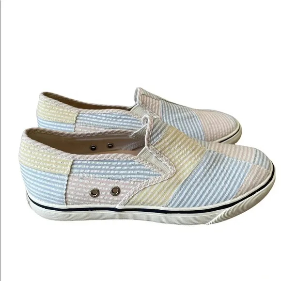 Sperry Top-Sider Pastel Striped Textile Casual Loafers Shoes