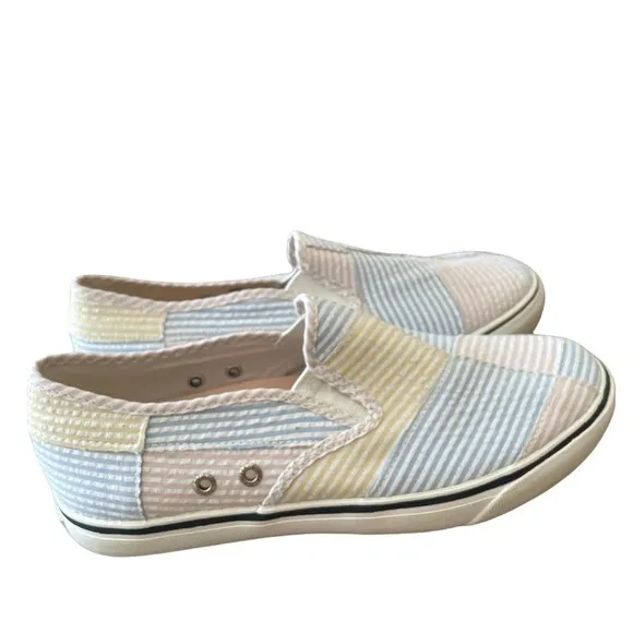 Sperry Top-Sider Pastel Striped Textile Casual Loafers Shoes
