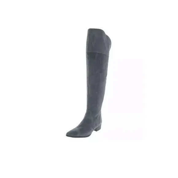 Splendid Poet Leather Over The Knee Boots Gray 6.5