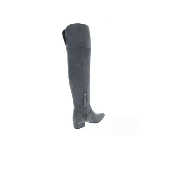 Splendid Poet Leather Over The Knee Boots Gray 6.5