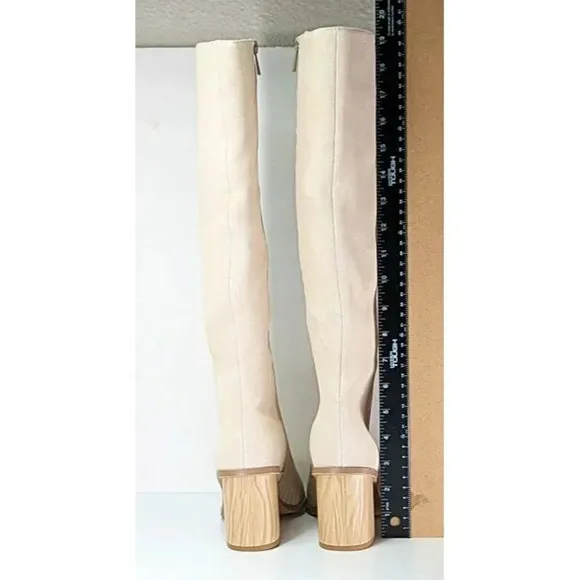 Splendid Women's Meadow Knee High Boots In Tapioca Suede Size 7.5 (MSRP $225)