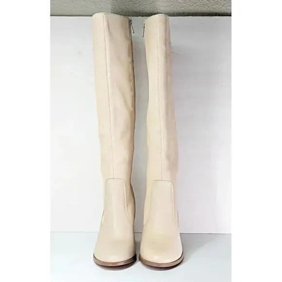 Splendid Women's Meadow Knee High Boots In Tapioca Suede Size 7.5 (MSRP $225)