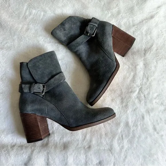 Splendid Women’s Callen Suede Buckle Ankle Bootie Size 9