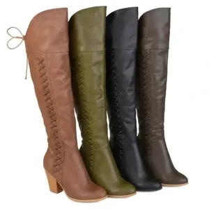 Spritz-P Wide Calf Boots Faux Leather Boots Journee Collection Size9 Olive