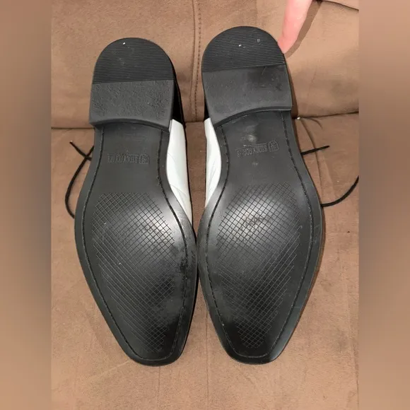 STACY ADAMS Men's Tavin White And Black Dress Shoes