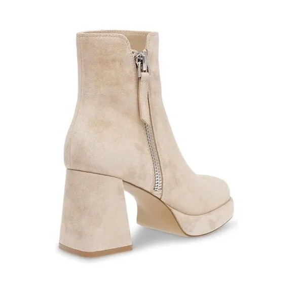 Steve Madden Adryana sand suede leather ankle boots size 8.5 NWT