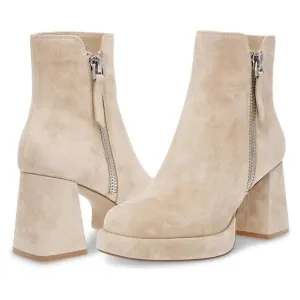 Steve Madden Adryana sand suede leather ankle boots size 8.5 NWT
