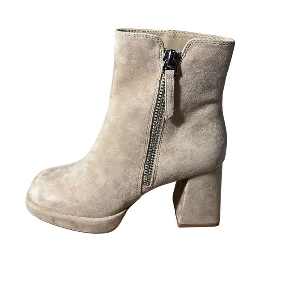Steve Madden Adryana sand suede leather ankle boots size 8.5 NWT