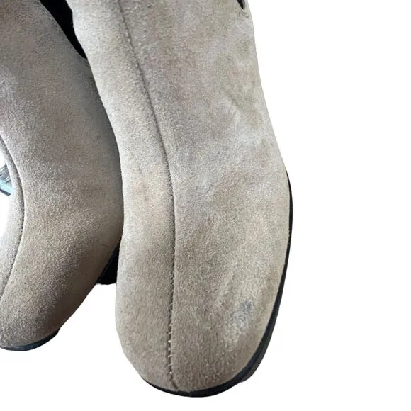 Steve Madden Ankle Boots Women Size 11 Match Taupe Suede 3.5 Inch Heels New Box