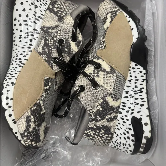 Steve Madden cliff natural snake Sneakers