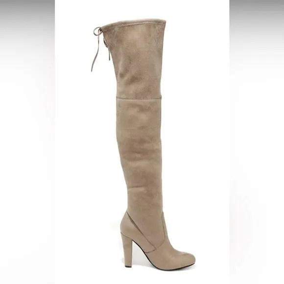 Steve Madden Gorgeous Taupe Suede Over the Knee Boots