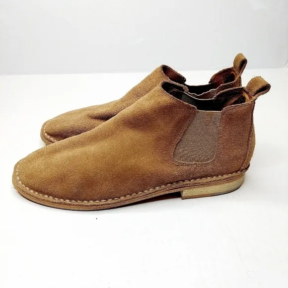 Steve Madden Sz 8 Dylan Tan Suede Ankle Boot EUC