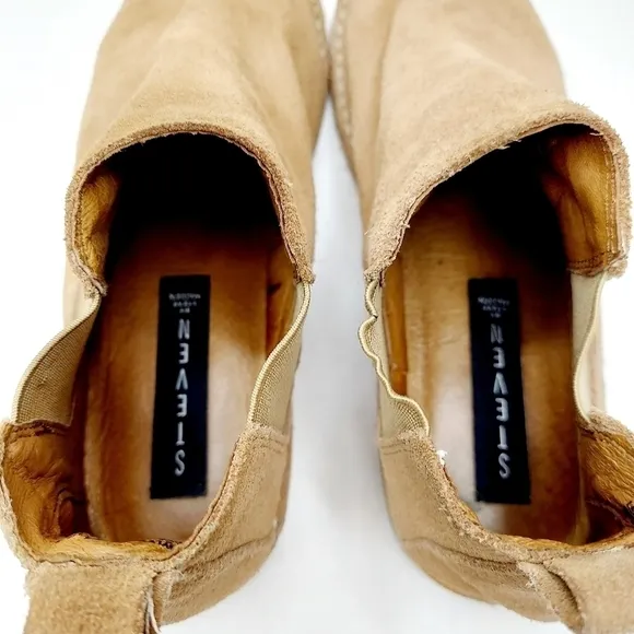 Steve Madden Sz 8 Dylan Tan Suede Ankle Boot EUC
