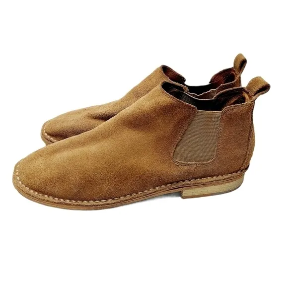 Steve Madden Sz 8 Dylan Tan Suede Ankle Boot EUC