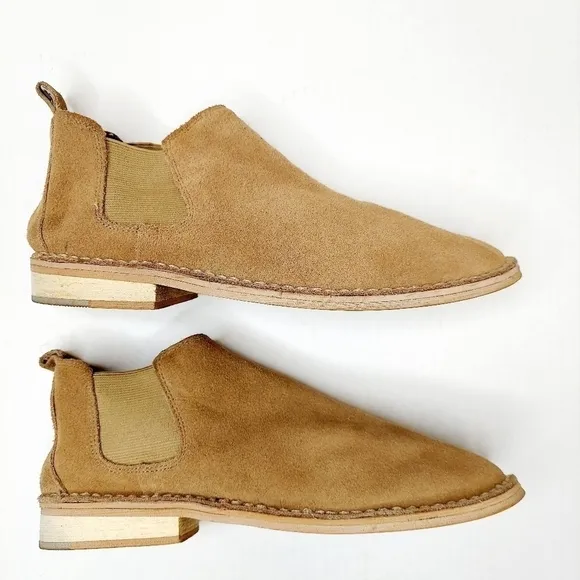 Steve Madden Sz 8 Dylan Tan Suede Ankle Boot EUC