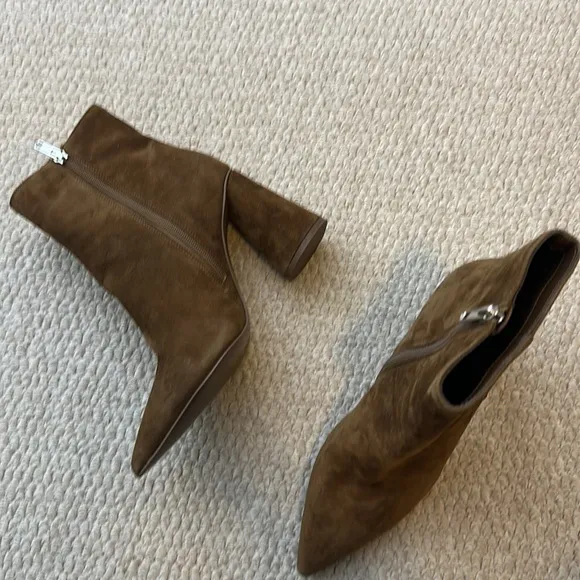 Steve Madden Vallor Suede Heeled Chestnut Boots Sz8.5