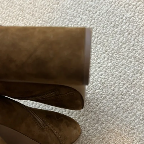 Steve Madden Vallor Suede Heeled Chestnut Boots Sz8.5