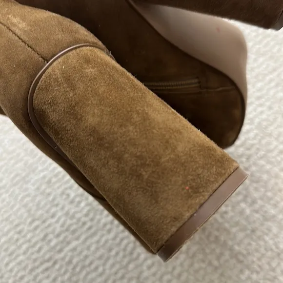 Steve Madden Vallor Suede Heeled Chestnut Boots Sz8.5